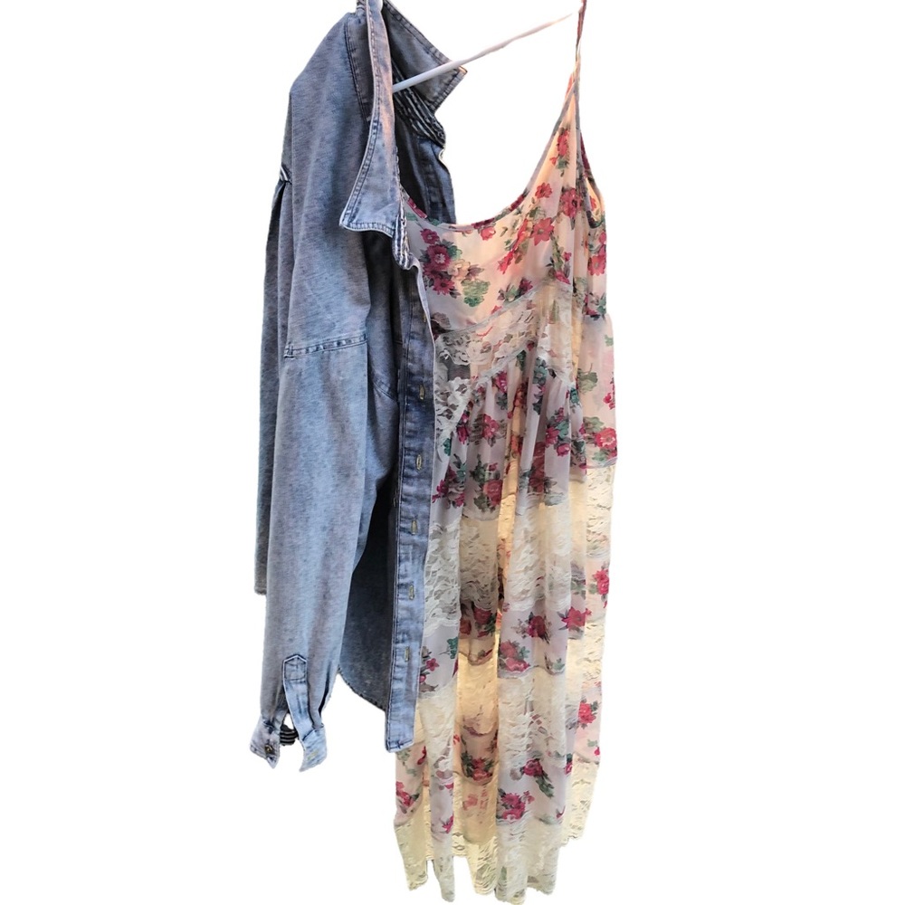 • Free People • Gorgeous Lacey Floral Festival Maxi Slip Dress